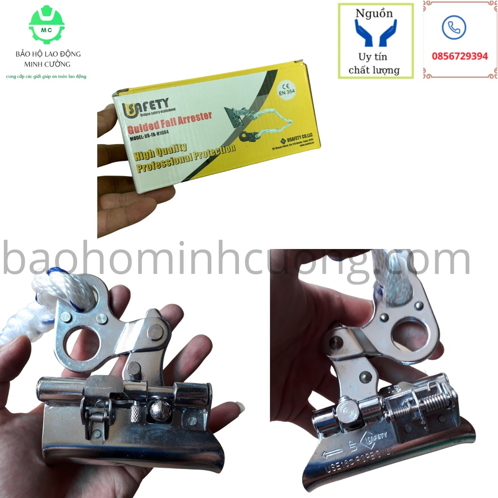 Khóa hãm chống trượt (lắp với dây cứu sinh) cho thợ lăn sơn, đu dây