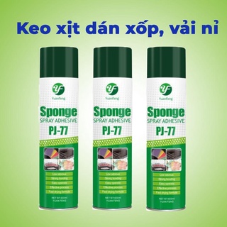 Keo xịt dán xốp, vải nỉ, tấm lót thảm - Sponge spray adhesive PJ-77