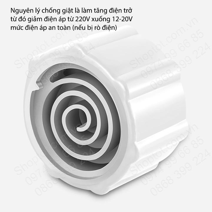 Van chống giật bình nóng lạnh với đầu ren bằng đồng D20mm, thân bằng nhựa PPR chịu nhiệt