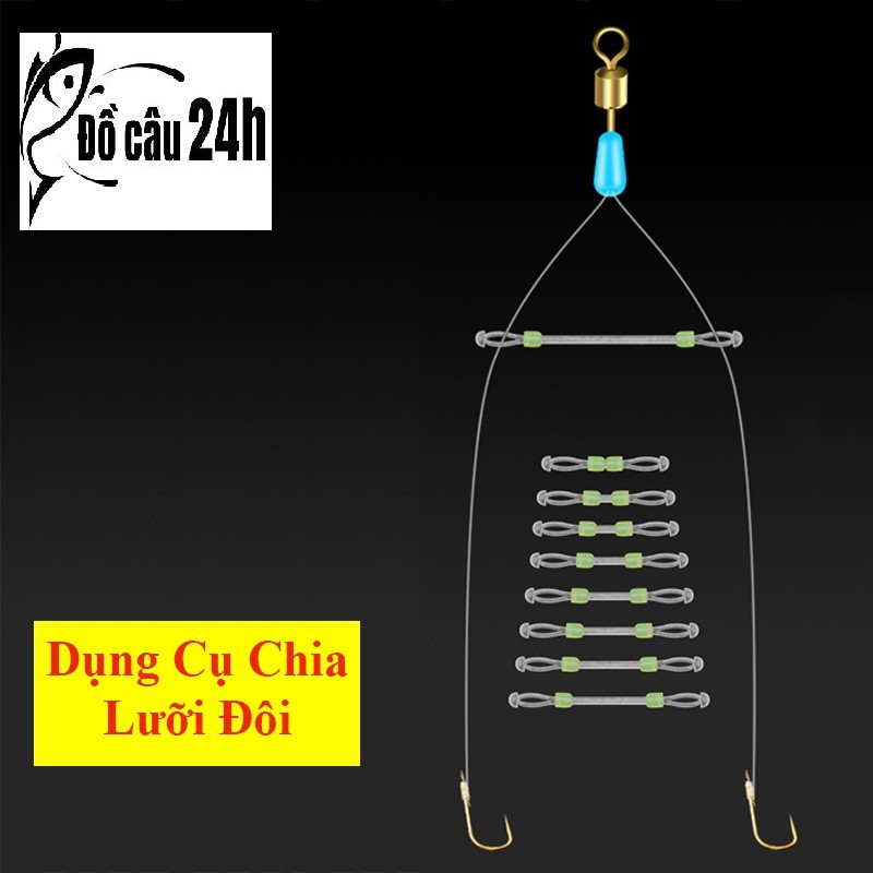 Dụng Cụ Chia Đôi Lưỡi Câu ( Vỉ 10 chiếc ), Thẻo Câu Chuyên Câu Đài Silicon Cao Cấp - Đồ Câu 24h