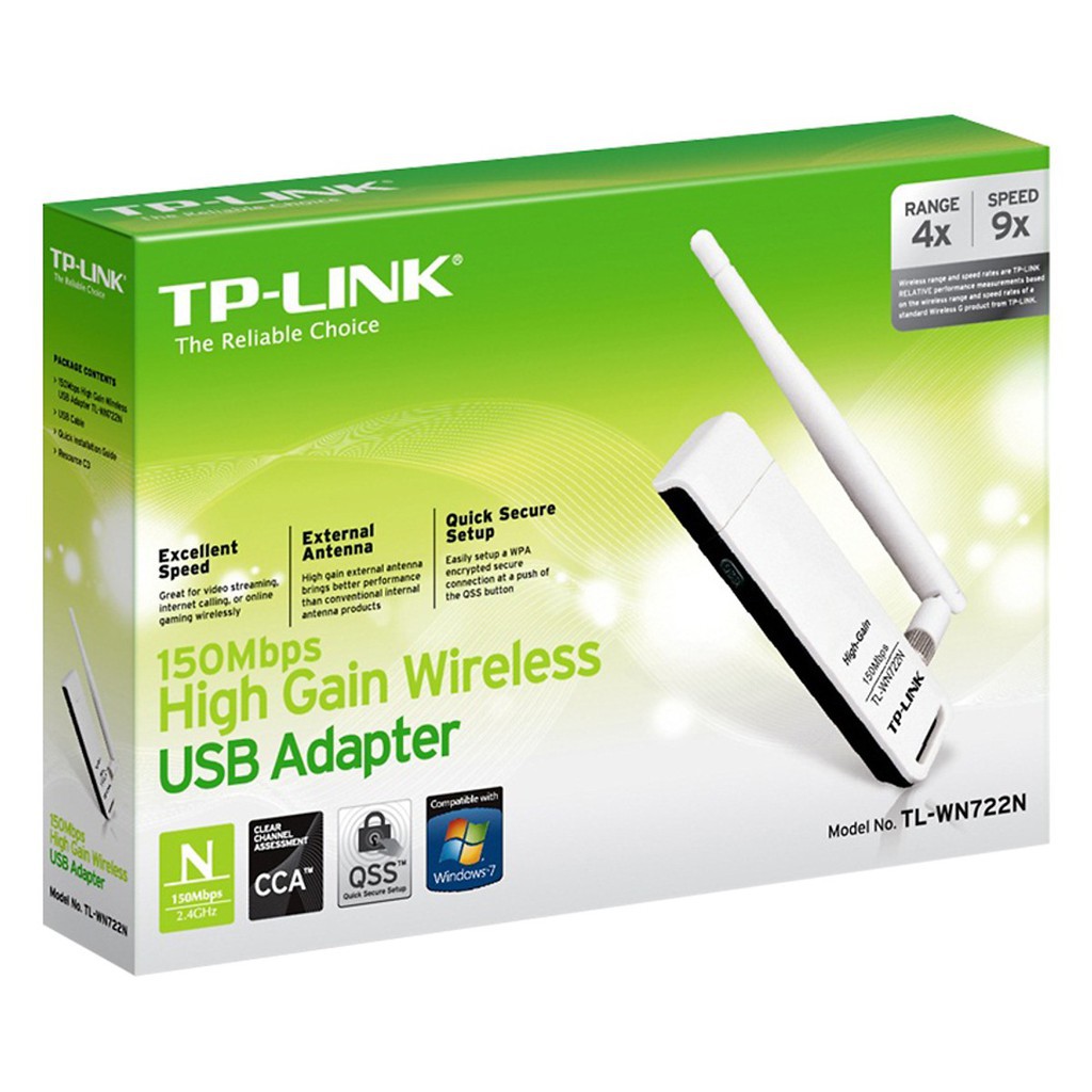 Bộ Thu Wifi TP-Link TL-WN722N - USB Wifi (high gain) tốc độ 150Mbps | BigBuy360 - bigbuy360.vn
