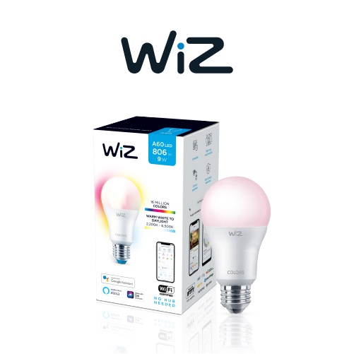 WIZ Bóng đèn 16tr màu Wi-Fi Color+TunableWhite/9W A60 #0