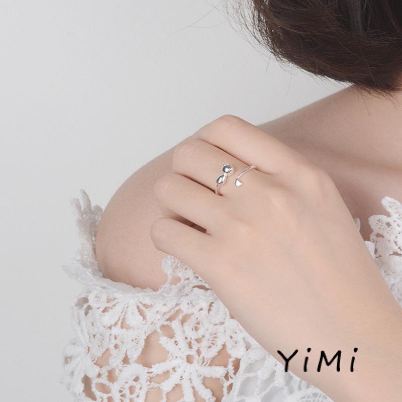 Nhẫn Hở Hình Chân Chó/Mèo Dễ Thương Đơn Giản Thời Trang Cho Nữ