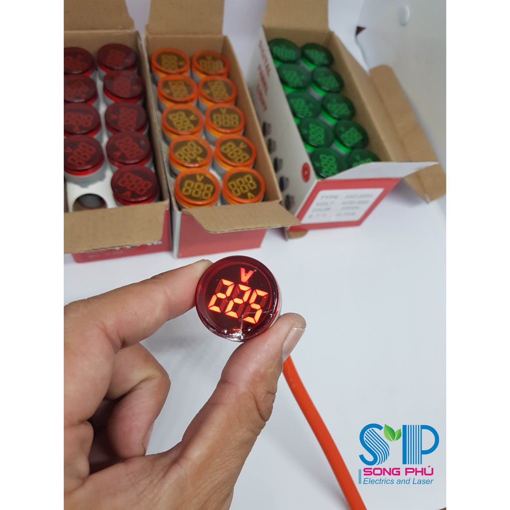 Đèn báo Vôn Volt Đèn báo hiển thị số phi 22