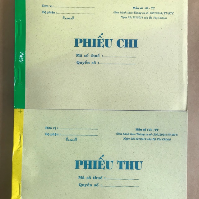 Phiếu thu- chi 3 liên