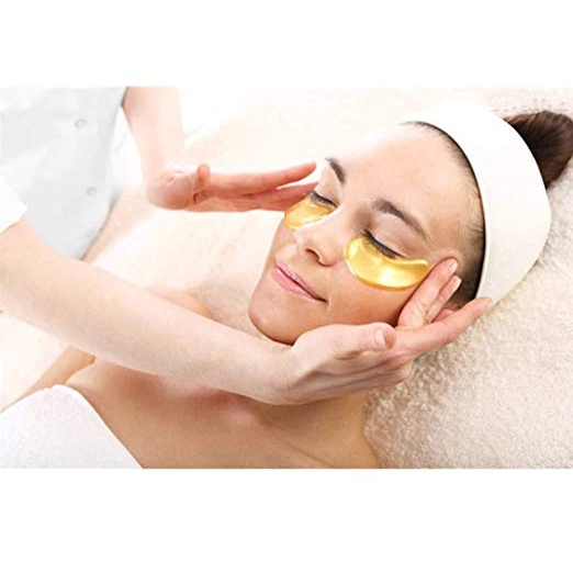 1 Pair Crystal Gold Collagen Gel Anti-Wrinkle Dark Circle Under Eye Patches Mask Pad