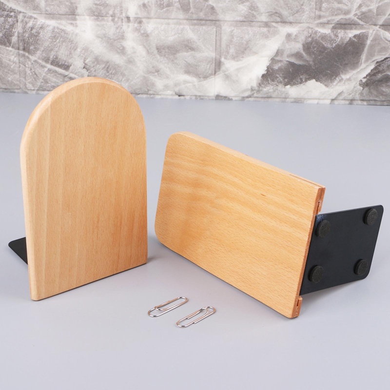 Giá Đỡ Đầu Sách Để Bàn Bằng Gỗ Tự Nhiên Chống Trượt Sắp Xếp Gọn Gàng