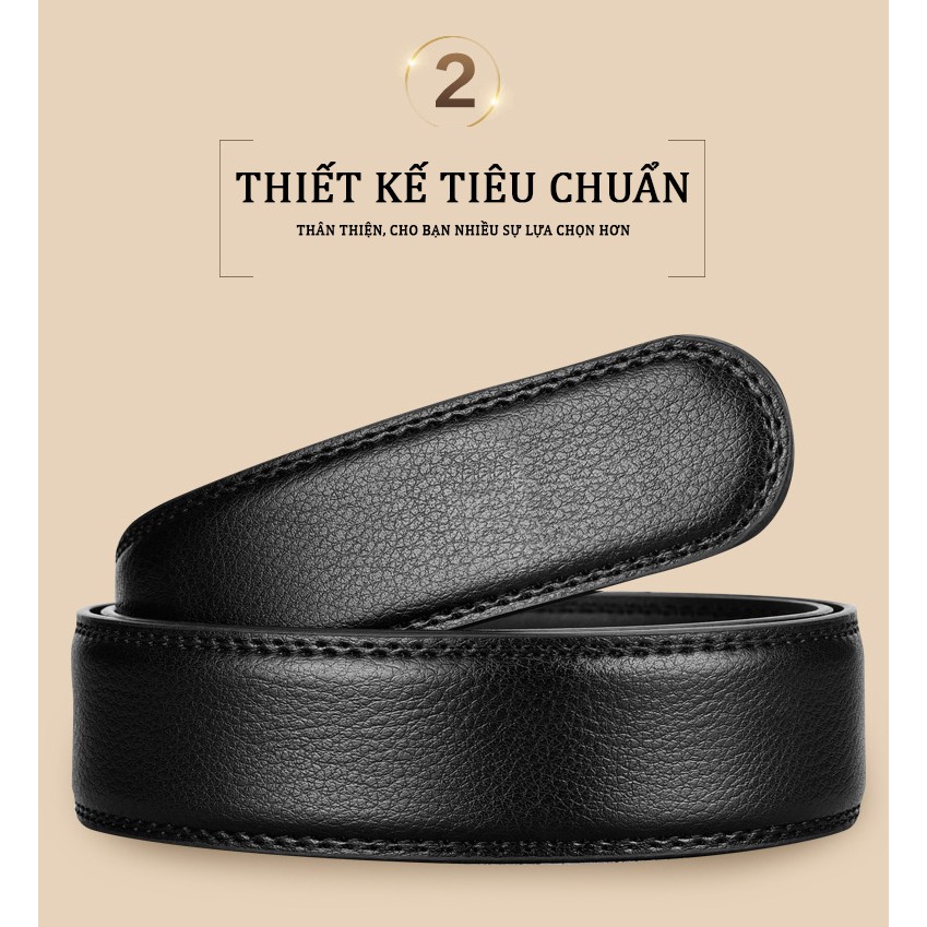 [FREESHIP 50K] Thắt Lưng Nam Mặt Trơn Màu Đen Huyền Bí