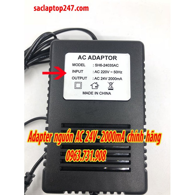 Adapter nguồn AC 24V 2000mA chính hãng