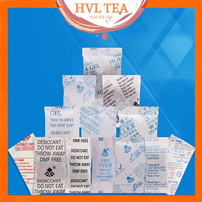 Gói hút ẩm quần áo, thực phẩm chất liệu giấy, silicon cao cấp,chống ẩm mốc, 1 gói/sp - HVL TEA