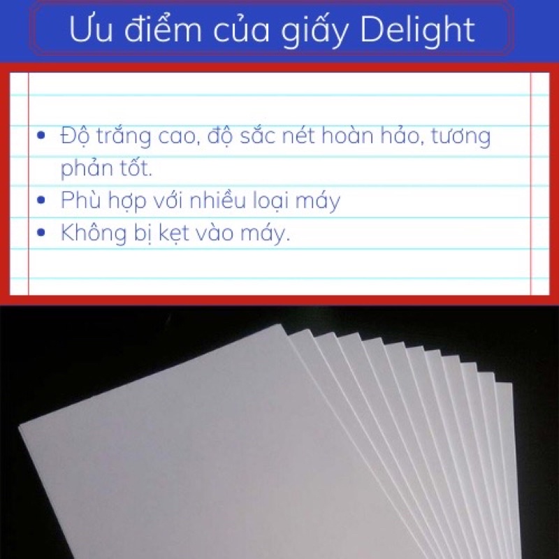 Giấy in A3 Dileght định lượng 70gsm 500tờ/gr, Giấy in photo giấy vẽ nhập khẩu chất lượng cao