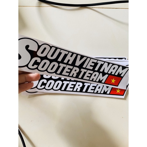 Tem SouthVietNam Scooterteam. Nhiều kích thước