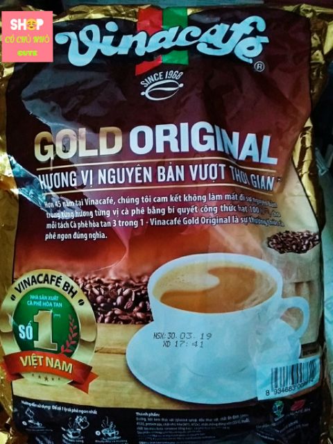 Cà phê sữa hòa tan VinaCafé 3 in 1 Gold Original 480g (20g x 24 gói) | BigBuy360 - bigbuy360.vn