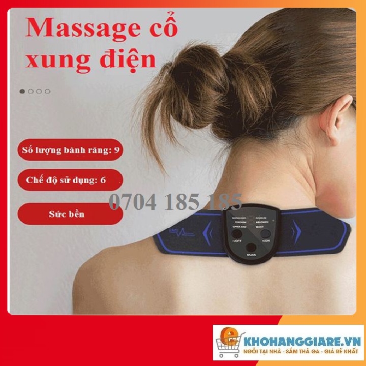Máy massage cổ - Video thật - Máy massage xung điện trị liệu đau mỏi vai, gáy, bắp tay, bắp chân - Có bảo hành