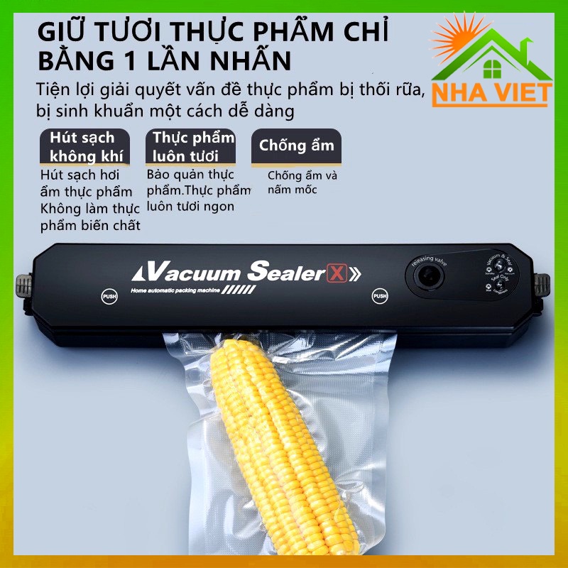 Máy hút chân không mini thực phẩm gia đình Vacuum Sealer - Size X
