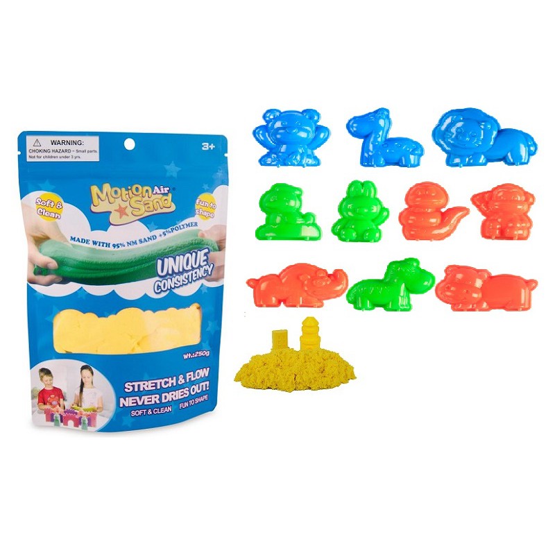 Đồ chơi cát động lực cao cấp Motion Sand kèm 10 khuôn chơi hình động vật rừng