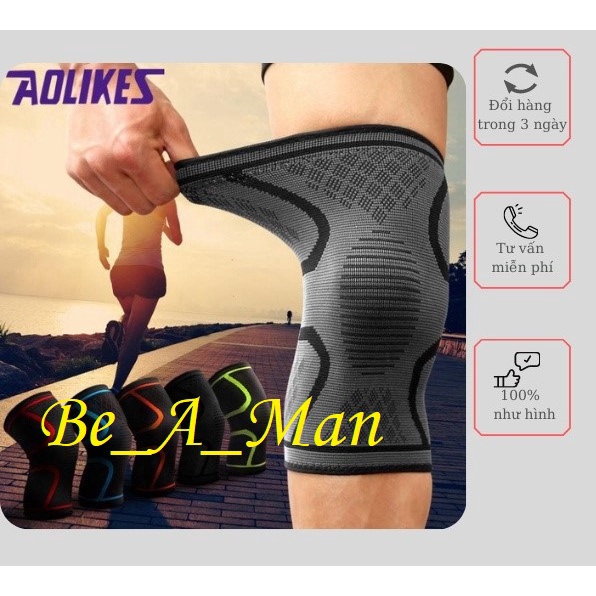 Bộ 2 bó gối, băng đai Aolikes bảo vệ đầu gối khi tập gym, thể thao, đạp xe chính hãng