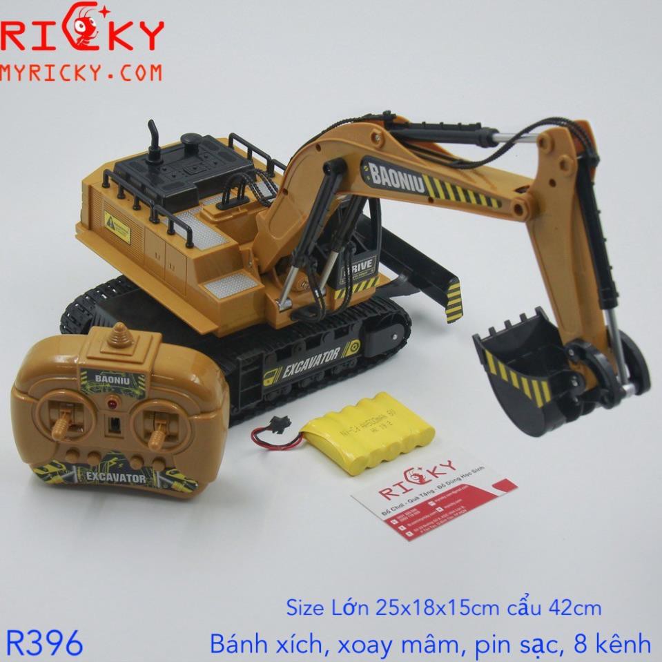 Máy múc điều khiển mâm xoay pin sạc 8 kênh size lớn