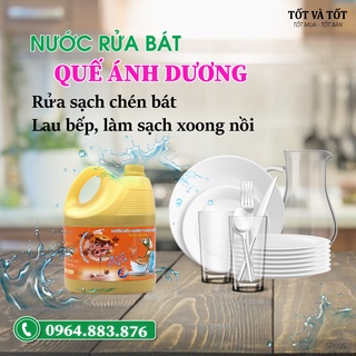 Nước rửa bát tinh dầu quế ánh dương 3,2l