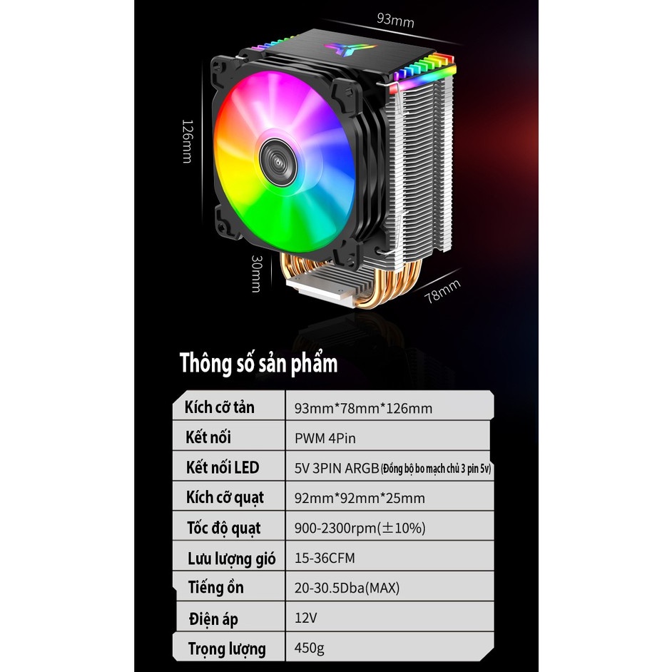 Bộ tản nhiệt CPU Jonsbo CR1400 Auto RGB