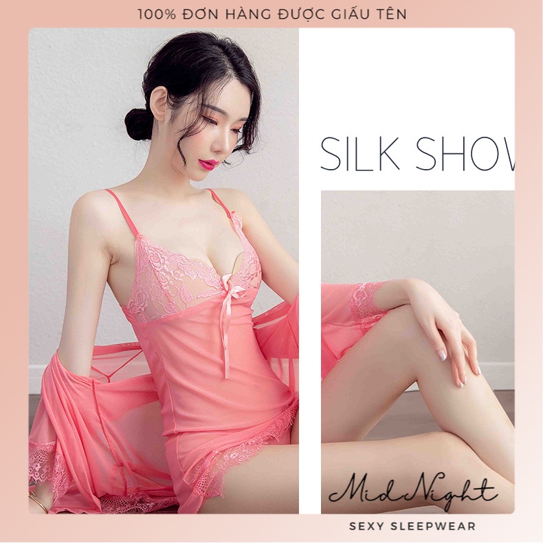 Bộ Đồ Ngủ Ren Sexy - Váy Ngủ Gợi Cảm - Đồ Lót Gợi Cảm Nữ Size Lớn Xuyên Thấu Cám Dỗ Mid Night Sexy | BigBuy360 - bigbuy360.vn