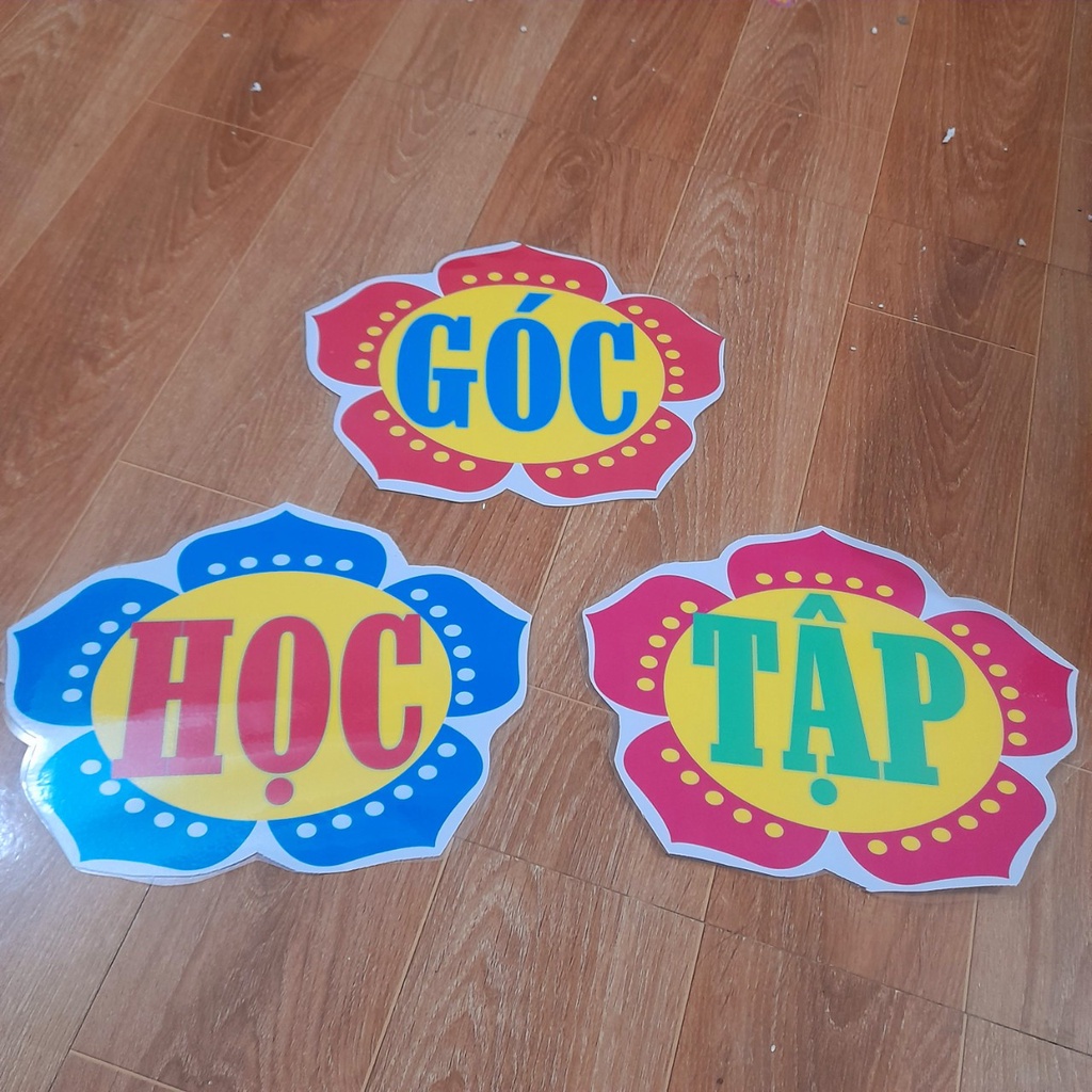 Góc học tập (ép plastic), kích thước a4, sẵn băng keo dán tường