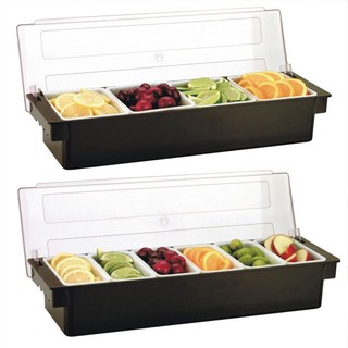Khay 4 - 5 - 6ngăn - topping 4 - 5 -6 ngăn đựng đồ hoa quả decor, (chất liệu mica)