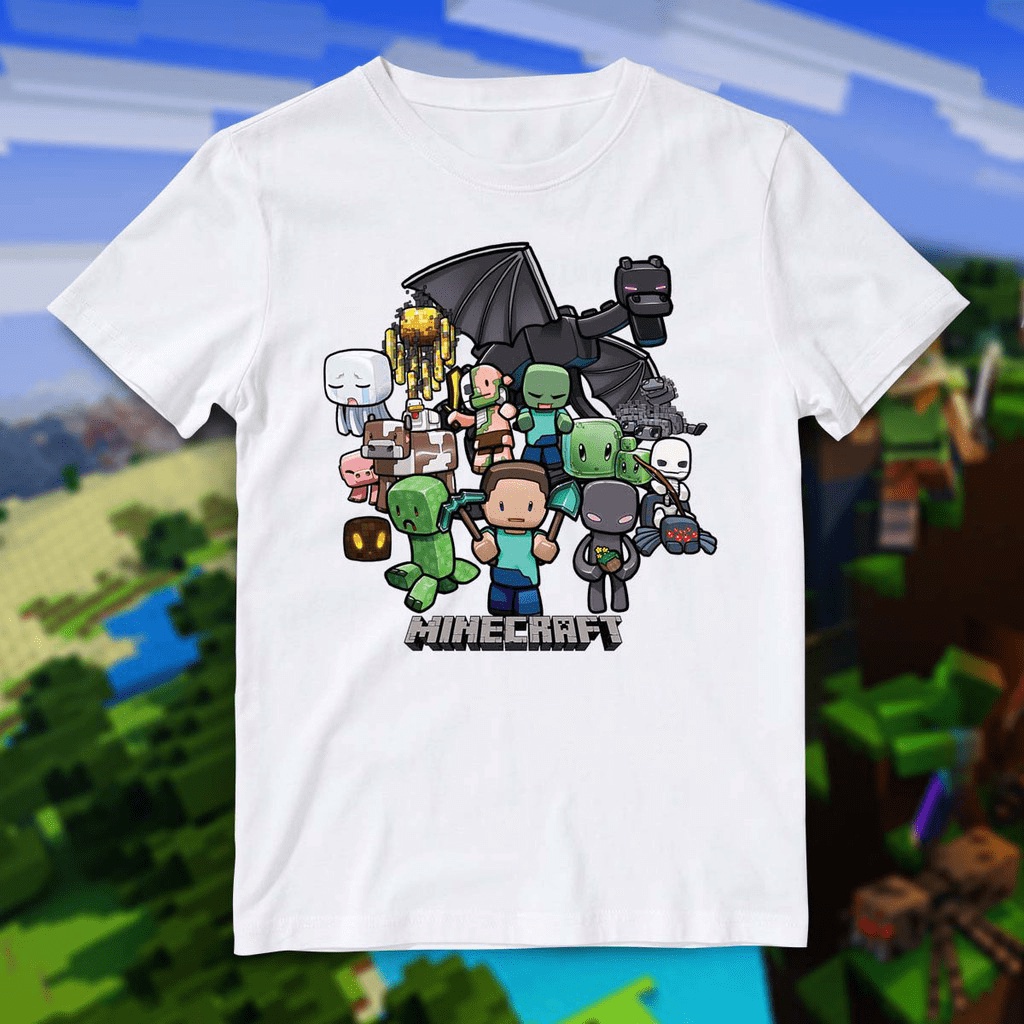 [nhiều mẫu lựa lựa] ÁO THUN MINECRAFT 3 CÓ SIZE TRẺ EM NAM NỮ UNISEX CHO CẢ GIA ĐÌNH AOMIVN V1812