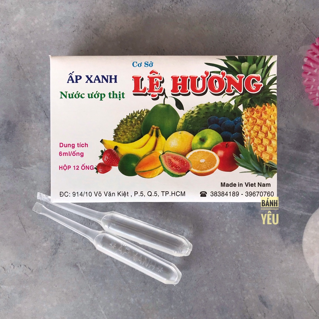 Ấp Xanh Lệ Hương-Nước ướp thịt, làm lạp xưởng HỘP NGUYÊN 12 ống - PL186A