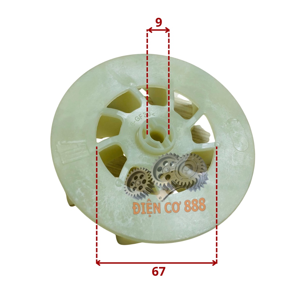 Lệt tâm - Quạt gió gắn rotor máy thổi bụi TOTAL TB2086-SP-29-T bằng nhựa (AA027000073) - Fan 110