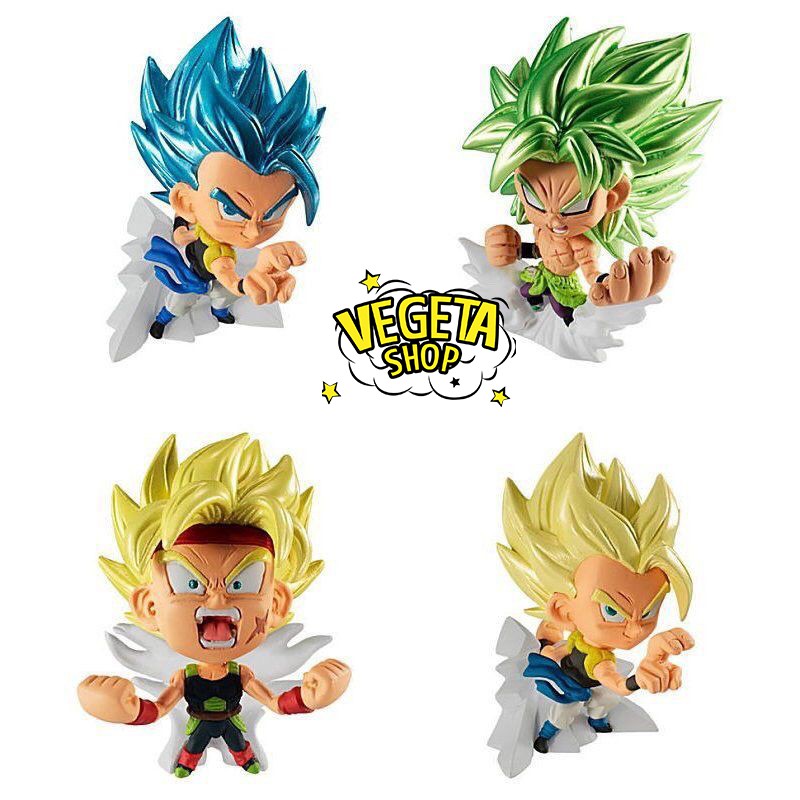 Mô hình Dragonball - Super Warrior Capsule Figure 2 - Gogeta Broly Bardock SSJ God Blue - Real chính hãng Bandai