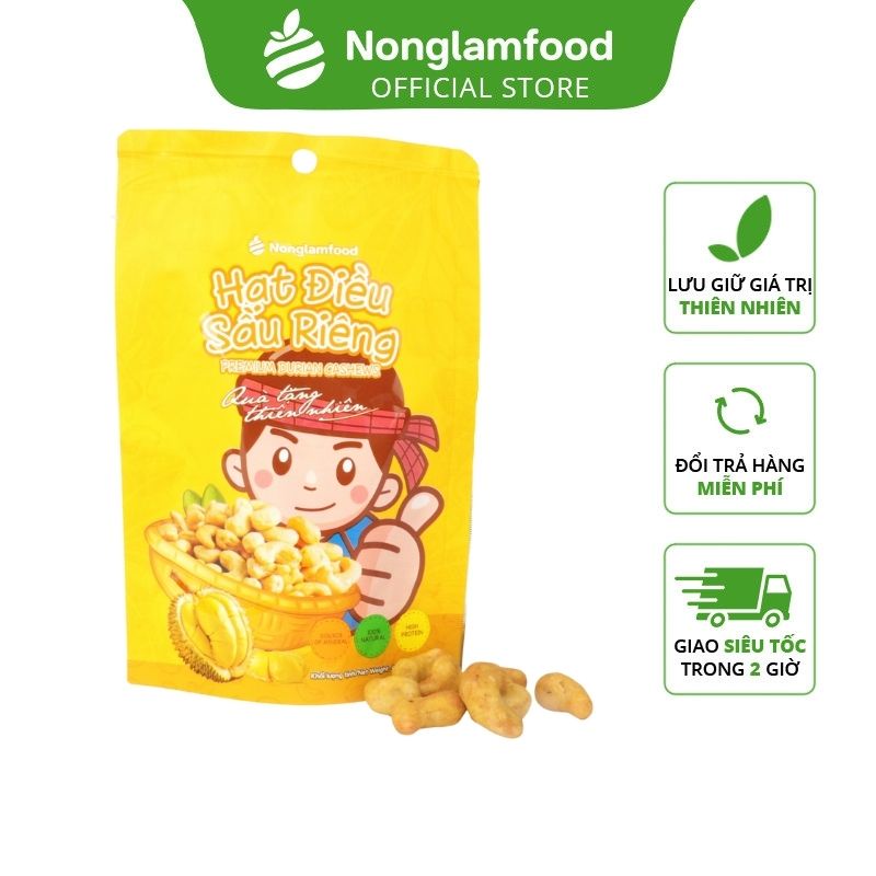 Hạt điều sầu riêng Nonglamfood 45g | Premium durian cashews