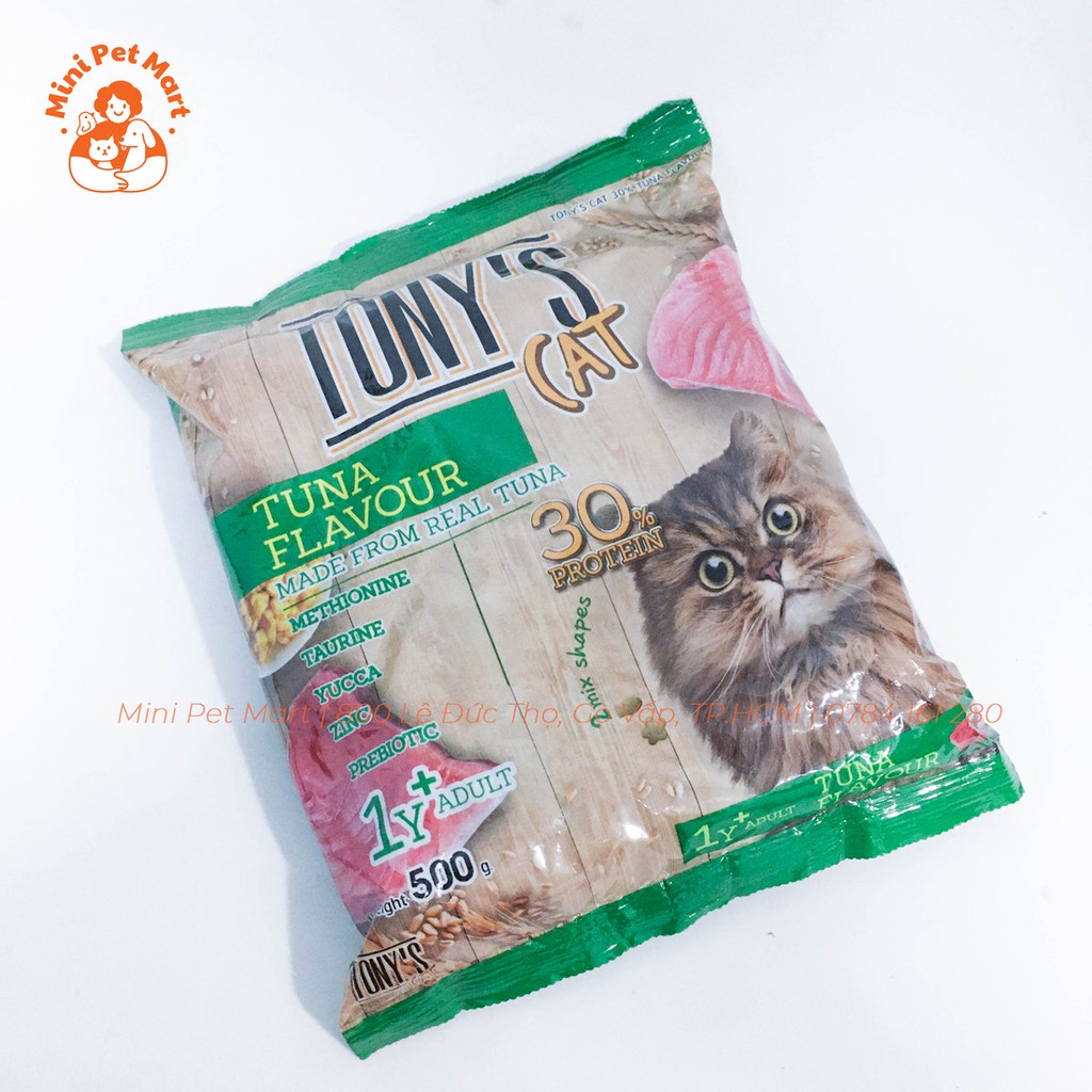 Thức ăn hạt cho mèo trưởng thành TONY CAT 500g