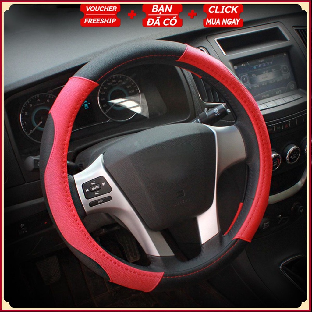 Bọc Vô Lăng T8 Siêu Chất (Đen/Đỏ)