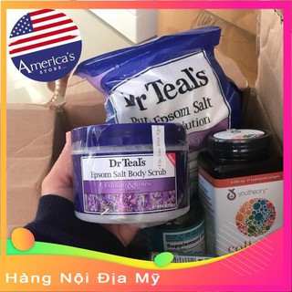 [Hàng Sẵn]  Hàng nội địa Mỹ  Tẩy Tế Báo Chết Dr Teals Hương Lavender, và hương bạch đàn khuynh diệp 454g