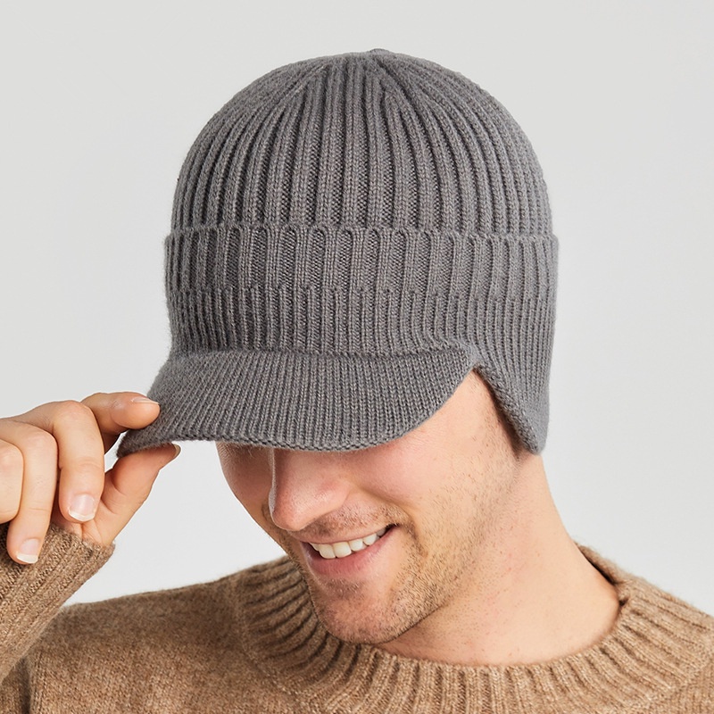 Thick Wool Hats Keep Warm Protects Ears European American Style Fall Winter Fashion For Men