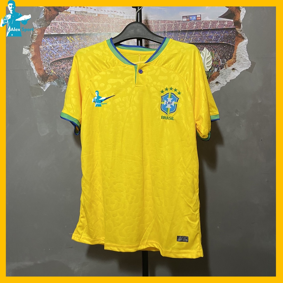 Bộ Quần Áo Bóng Đá ĐTQG Brazil Màu Vàng 22-23 BẢN ĐẸP - Alex Sport