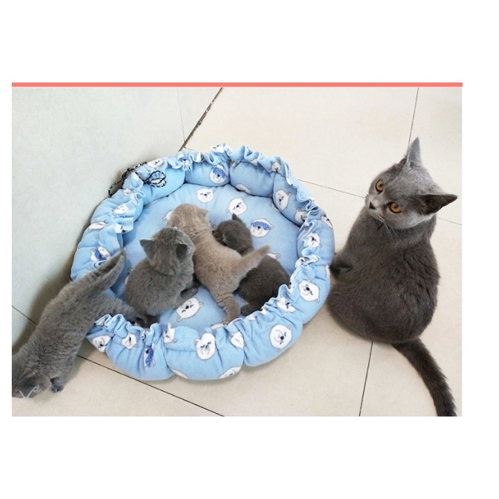 NỆM TRÒN DÂY RÚT SIÊU ÊM CHO CHÓ MÈO - Ổ NẰM CHO THÚ CƯNG