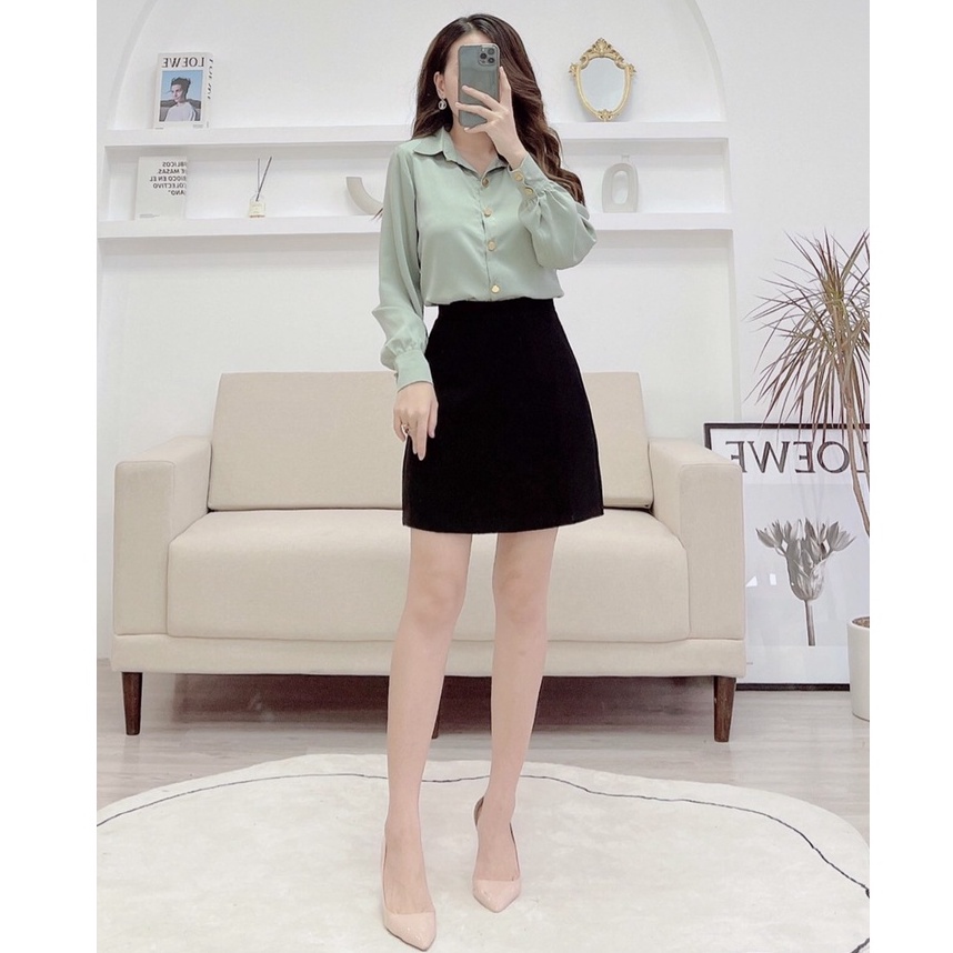 Chân váy công sở ngắn dáng chữ A 2 túi ZYM'S HOUSE K303, K627, K1148, K1149, K1150