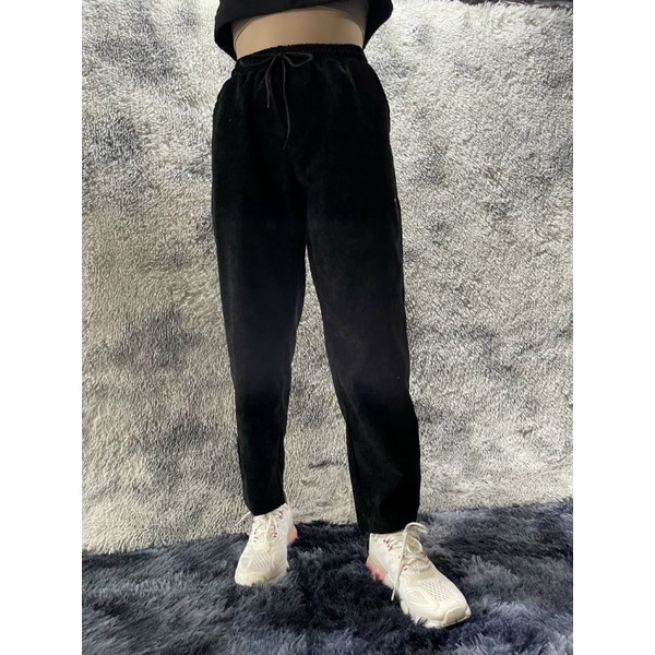 XPstore Quần baggy unisex Nhung tăm form đẹp (Ảnh thật)