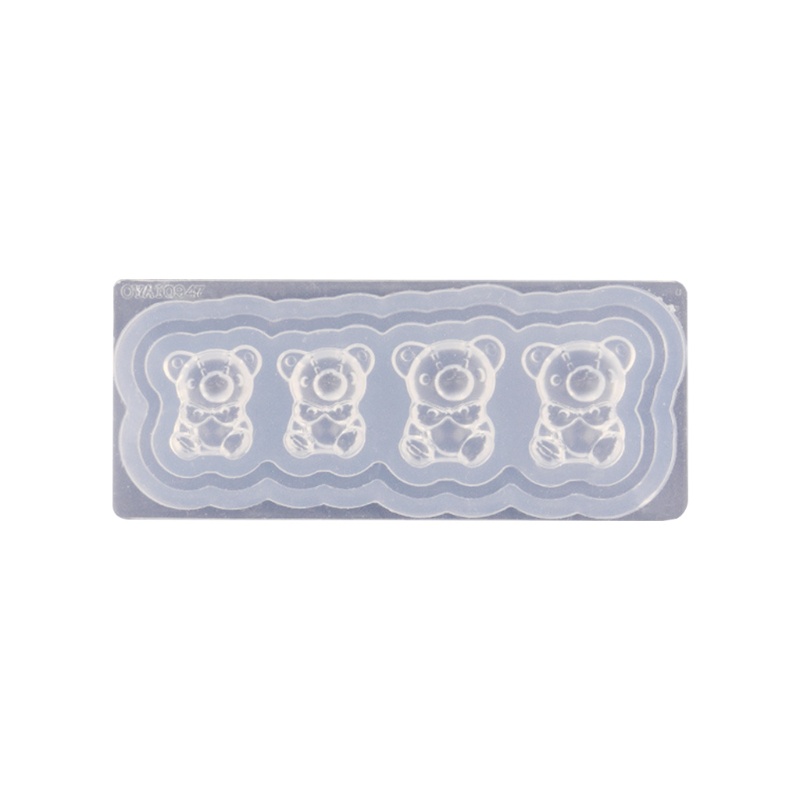 [Hàng mới về] Khuôn Silicone Hình Gấu 3D Dùng Trang Trí Móng Tay Diy