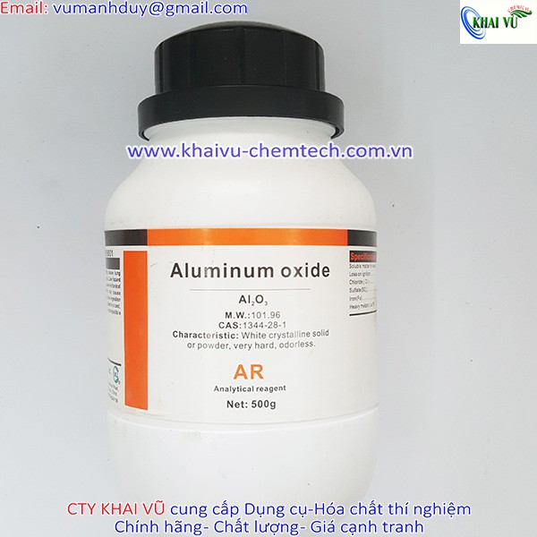 Nhôm oxit Aluminum oxide Xilong Al2O3 chai 500g thí nghiệm tinh khiết