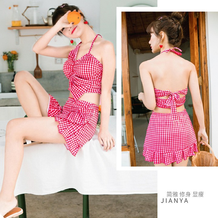 Bikini Bộ Bơi kẻ Caro