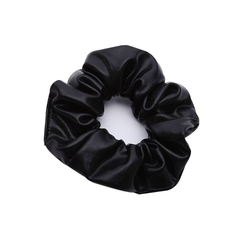 Dây Buộc Tóc Cao Su Giả Da Bản Rộng 10cm Co Giãn Cho Nữ