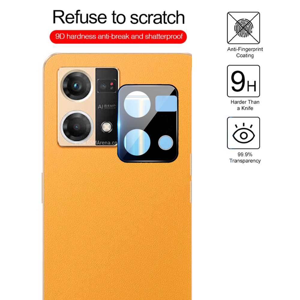 Kính Cường Lực 3D Viền Cong Bảo Vệ Camera Sau Cho Oppo Reno 8 7 8Z 7Z Reno8 Reno7 4G 5G Reno8 Z