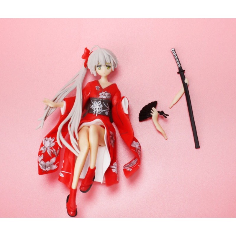 Mô hình đồ chơi nhân vật hoạt hình Nhật Bản Kasugano sora mặc kimono có kèm bục ngồi