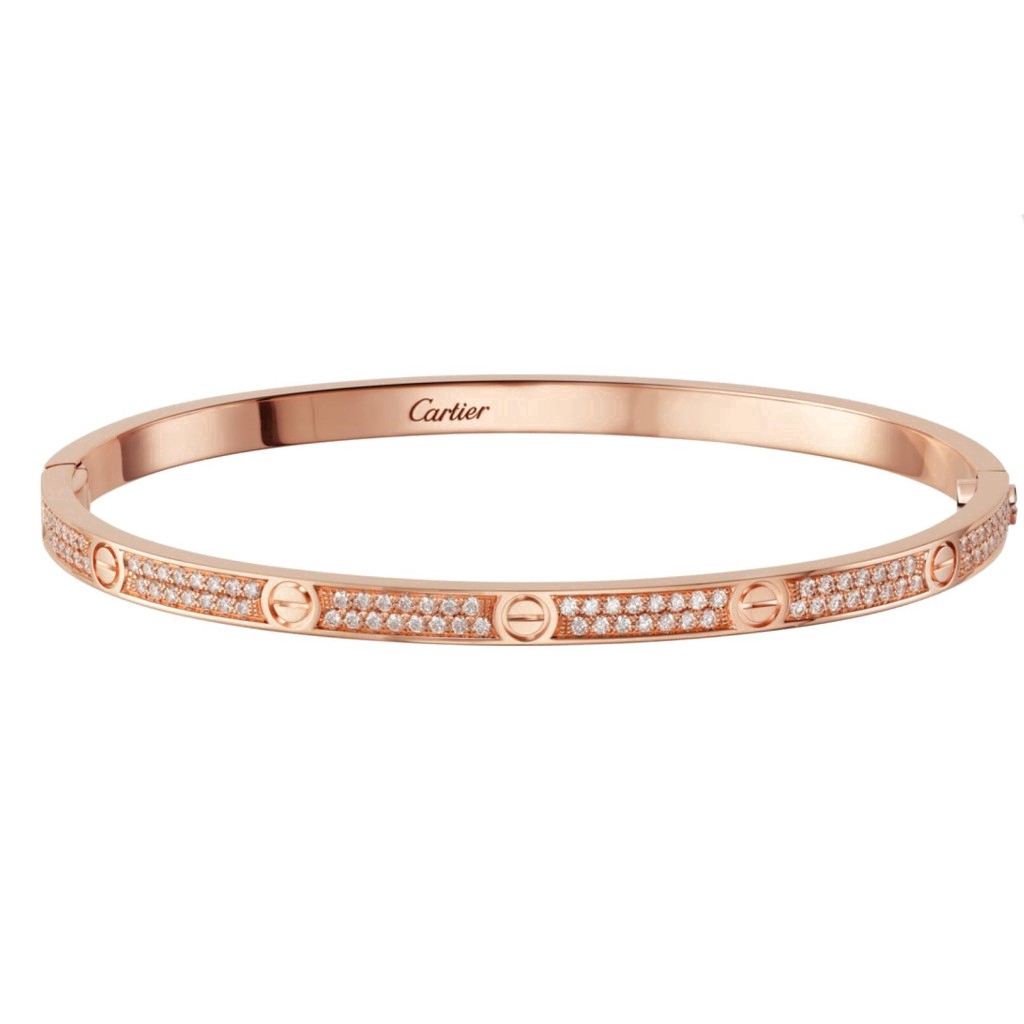 LOVE BRACELET, SMALL MODEL, PAVÉ PINK GOLD DIAMONDS | BigBuy360 - bigbuy360.vn