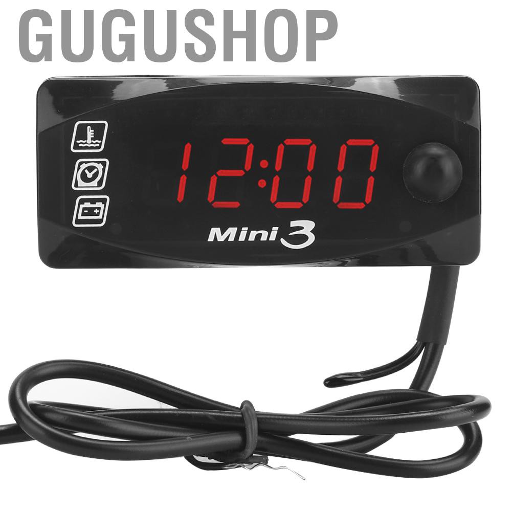 Đồng hồ điện tử màn hình LED 12V chống thấm nước IP67 dành cho xe máy