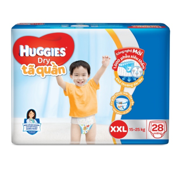 Tã Quần Huggies Đủ Size M(40)/L(36)/Xl(32)XXL(28)