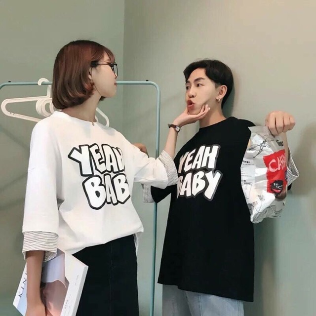 Áo YEAH BABY + set FILa + áo Phông mèo + áo đan dây ngực đen